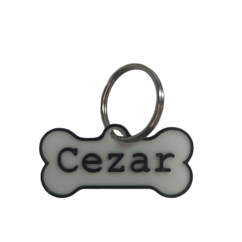 Adresówka Kość Dla Psa Personalizowana Imię Numer z Grawerem