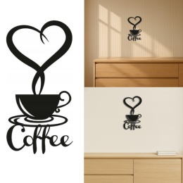 Ażurowa Ozdoba ścienna Filiżanka Kawy z Sercem