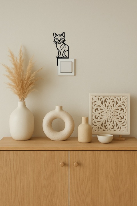 Ażurowy Kotek Dekoracja Na Włącznik