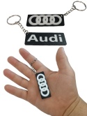 Breloczek Logo Audi Czarno Biały