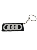 Breloczek Logo Audi Czarno Biały