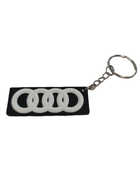 Breloczek Logo Audi Czarno Biały Breloczek Logo Audi Czarno Biały