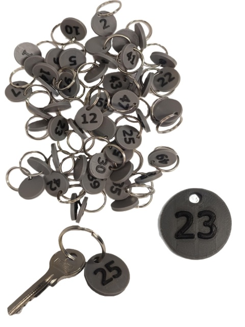 Breloczek Numerki 1-50 Do Kluczy Szatni Gotowy Zestaw 50 szt