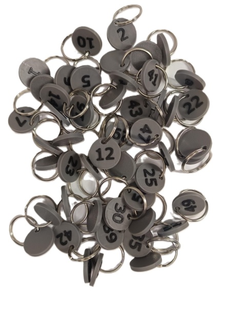 Breloczek Numerki 1-50 Do Kluczy Szatni Gotowy Zestaw 50 szt