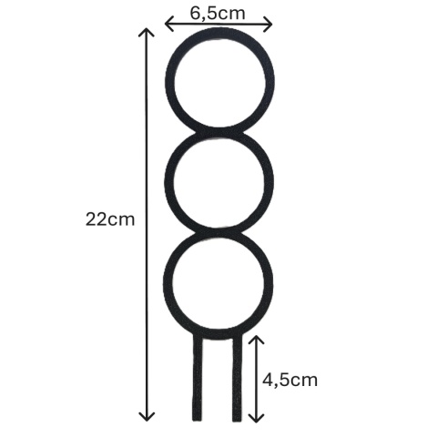 Podpórka do roślin Doniczkowych Okręgi Pergola Drabinka 22cm