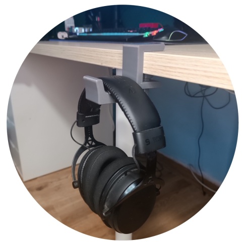 Uchwyt Wieszak Do Blatu Biurka Na Słuchawki Szybki Montaż