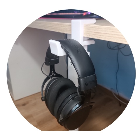 Uchwyt Wieszak Do Blatu Biurka Na Słuchawki Szybki Montaż