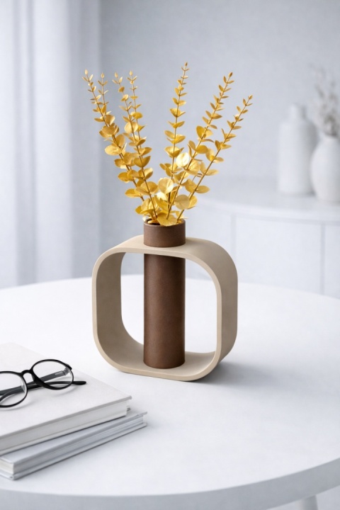 Wazon Frame Nowoczesny Dekoracyjny na Suche kwiaty LEGO 19cm