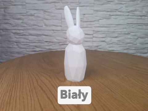 Zajączek Króliczek Wielkanocny Styl Low Poly Wiele kolorów