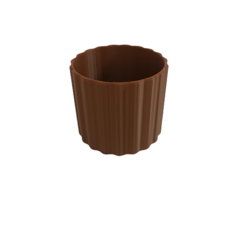 Zestaw 3 Doniczek Osłonek Kwietnik Potrójna Z Podstawką Brązowy Beżowy