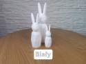 Zestaw Wielkanocnych Zajączków Króliczek Wielkanocny Styl Low Poly 3 szt